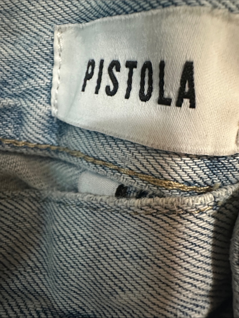 Pistola Washed Light Blue Distressed Denim Shorts - Picture 2 of 3